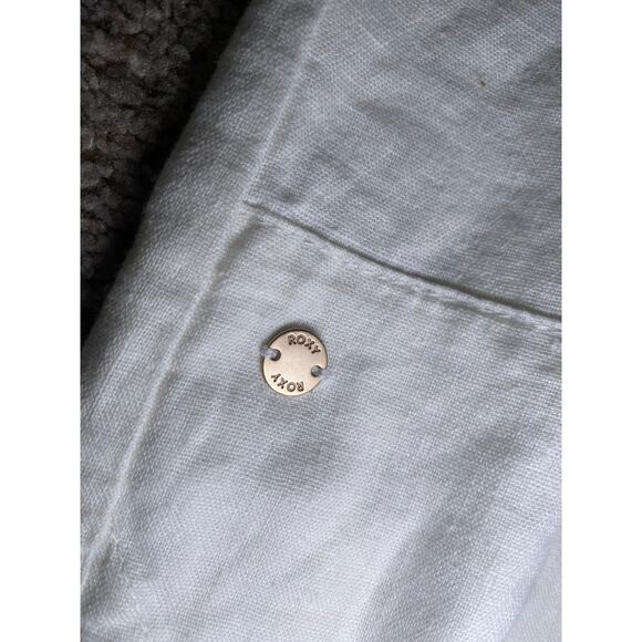 Roxy Cream Beach Pants - Size Small - Drawstring Waist - Picture 5 of 11